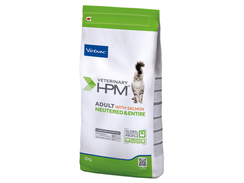 Virbac Veterinary HPM Adult Salmon Neutered & Entire Cat - 12 kg