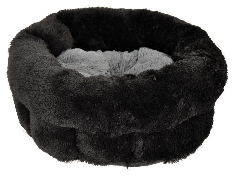Kattbädd Rund plysch Svart Kattbädd Rund plysch Svart