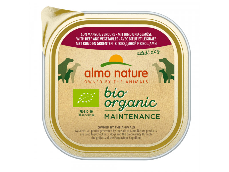 9 x 300 g Almo Nature BioOrganic Maintenance till specialpris! - Ekologiskt nötkött & ekologiska grönsaker