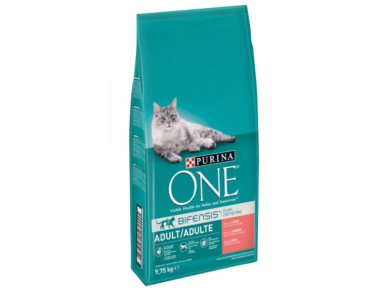 8 kg + 1,75 kg på köpet! 9,75 kg Purina ONE - Adult Lax & fullkorn