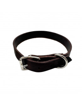 Alac Halsband Lädermörkbrun - 22 mm x 65 cm, Mörkbrun, 22 mm x 65 cm