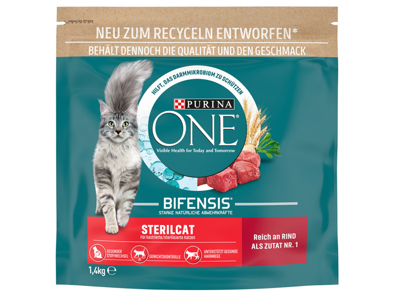 Purina ONE torrfoder katt till sparpris! - SterilCat Nötkött (1,4 kg)