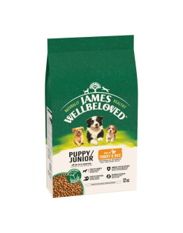 James Wellbeloved Junior Dog Hypoallergenic Turkey & Rice - 12 kg