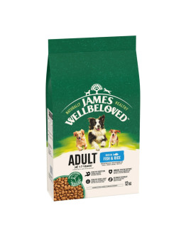 James Wellbeloved Adult Dog Hypoallergenic Fish & Rice - 12 kg