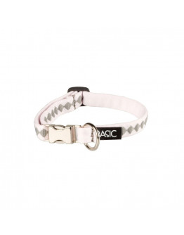 Basic Sweet Halsband med metallås 20-30 cm Rosa/grå
