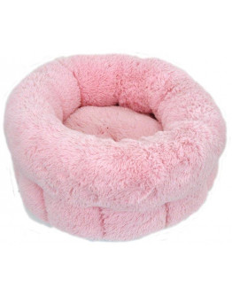 Kattbädd Rosa plysch Rund