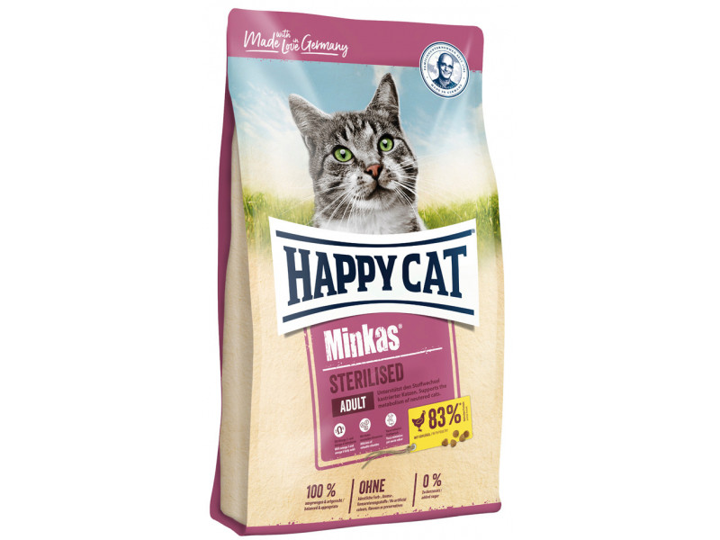 Minkas Sterilised Fågel för katt - 10 kg