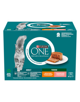 PURINA ONE Adult Terrin - 24 x 85 g Mixpack I