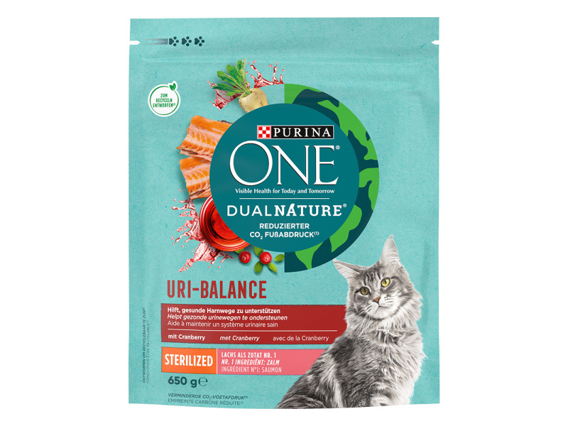 PURINA ONE kattfoder till specialpris! - Dual Nature Sterilized lax & tranbär (2 x 650 g) PURINA ONE kattfoder till specialpris! - Dual Nature Sterilized lax & tranbär (2 x 650 g)