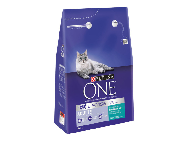 PURINA ONE Adult havsfisk & fullkorn för katter - 3 kg