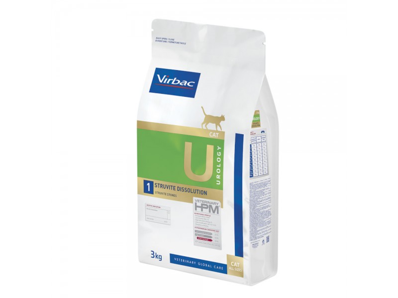 Virbac Veterinary HPM Cat Urology Struvite Dissolution U1 - Ekonomipack: 2 x 3 kg