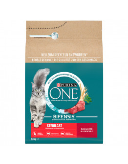 4 x 2,8 kg / 4 x 3 kg Purina ONE Adult till sparpris! - SterilCat Nötkött (4 x 2,8 kg)
