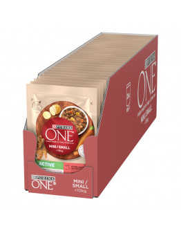 PURINA ONE Mini Active med nötkött & morötter - 26 x 85 g