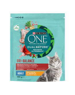 PURINA ONE kattfoder till specialpris!  - Dual Nature Adult kyckling & tranbär (2 x 650 g)