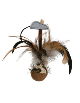 Kattleksak Fjäderboll Squieky 15 cm