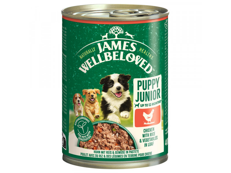 James Wellbeloved Hypoallergenic till specialpris! - 6 x 400 g Junior kyckling i paté
