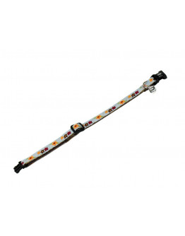 Katthalsband flower blå