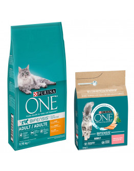 9,75 kg PURINA ONE + 2,8 kg på köpet! - 9,75 kg Adult kyckling & fullkorn + 2,8 kg Adult lax & fullkorn