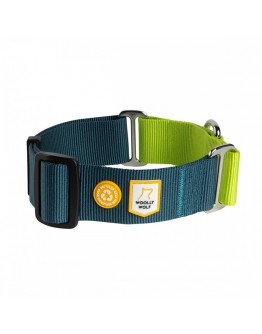 Woolly Wolf Color Block Hundhalsband Halvstryp Blå/Grön