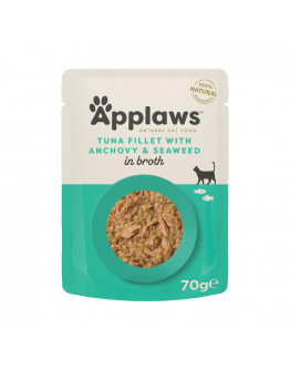 Ekonomipack: Applaws Pouch i buljong 48 x 70 g - Tonfisk & sardeller