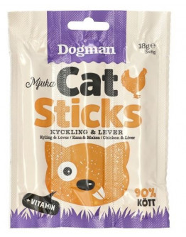 Kattgodis Cat sticks 3-pack Kyckling/Lever