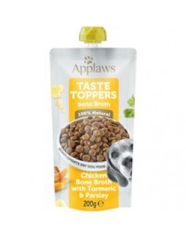 Applaws Taste Toppers Pouch 6 x 200 ml - Kycklingbuljong med gurkmeja & persilja