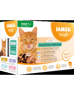Delights Gravy Multipack Land & Sea Kattfoder - 12 x 85 g