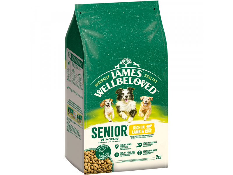 James Wellbeloved Hypoallergenic torrfoder till specialpris! - Senior Lamb & Rice 2 kg