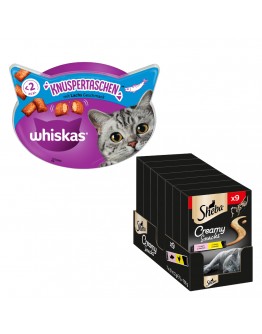 2 x 180 g Whiskas Temptations + 9 x 12 Creamy Snacks till sparpris! - Lax 2 x 180 g + 9 x 12 Creamy Snacks