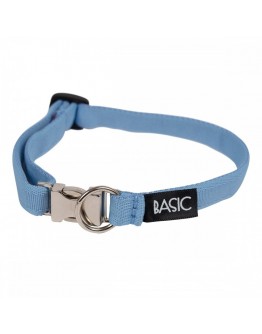Basic Sweet Valphalsband med metalllås 20-30cm (Blå)