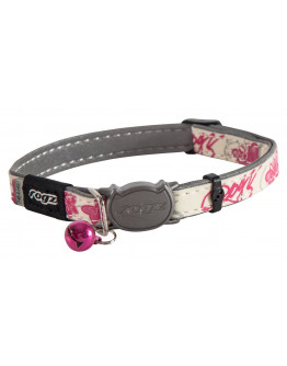 Katthalsband Rogz Glowcat Rosa Butterflies S