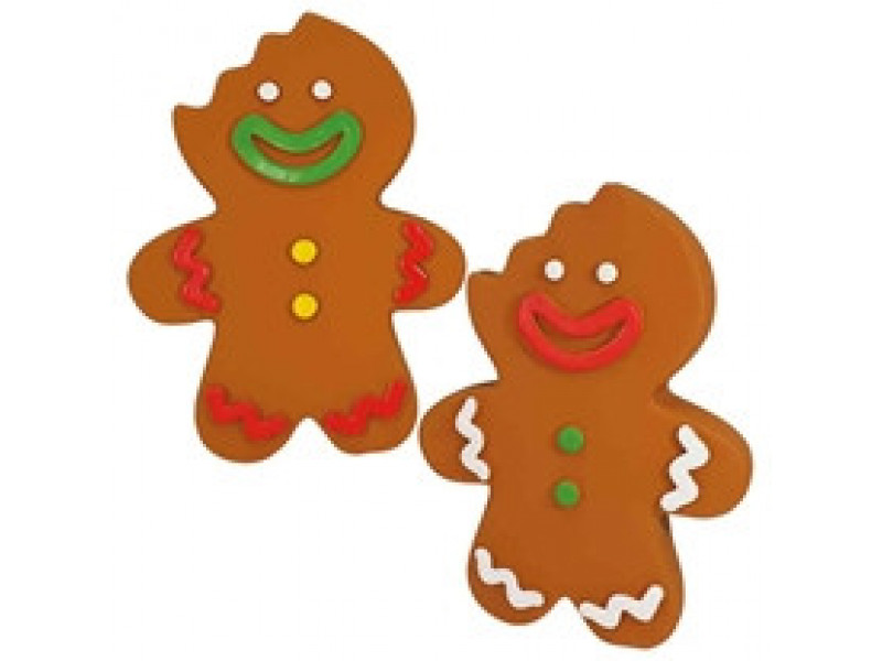 Latex Pepparkaksgubbe Hundleksak - Festlig pepparkaksgubbe