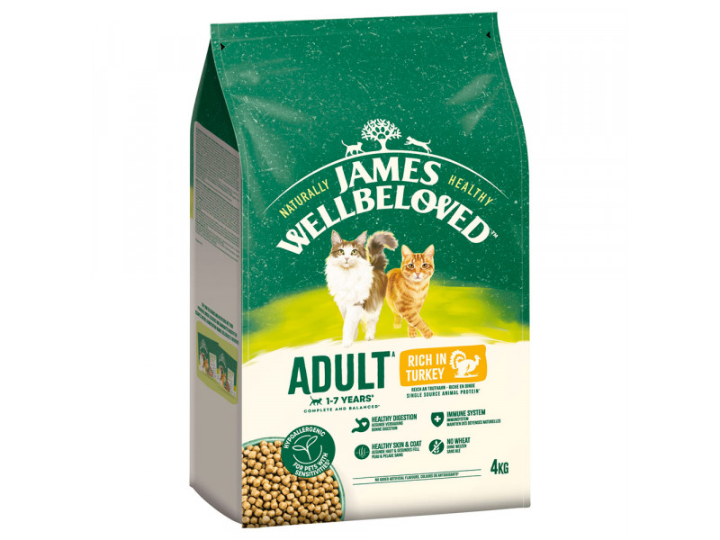4 kg James Wellbeloved Hypoallergenic till sparpris! - Adult Turkey & Rice