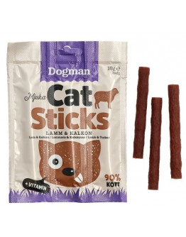 Kattgodis Cat sticks 3-pack kalkon lamm