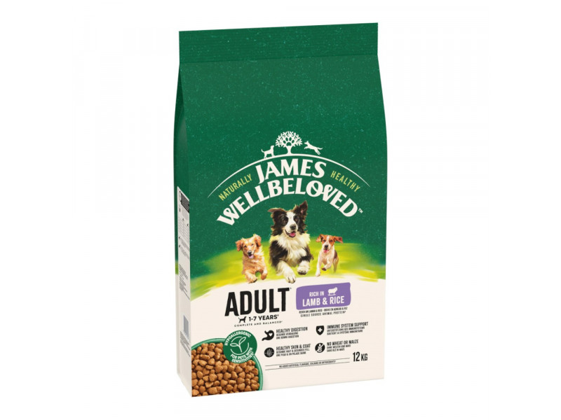 James Wellbeloved Adult Dog Hypoallergenic Lamb & Rice - Ekonomipack: 2 x 12 kg
