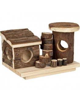 Flamingo Rodent House - Hamsterhus Trä - 21x15x13 cm