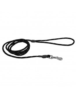 Alac Rund Hundkoppel - Reflex - 6x190 cmSvart, Svart