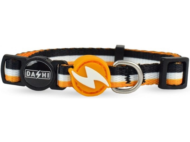 Katthahlsband Dashi Stripes Orange & Black