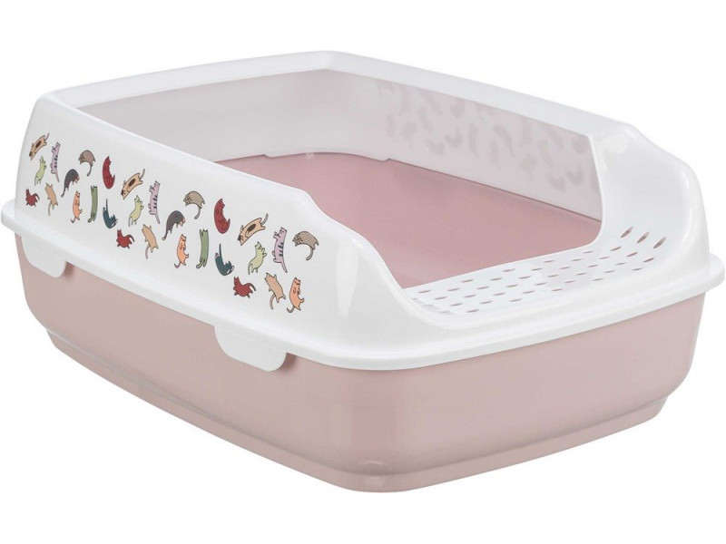 Kattlåda Delio spillkant Rosa