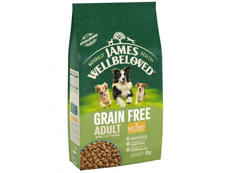 James Wellbeloved Adult Turkey & Vegetables Grain Free - Ekonomipack: 2 x 10 kg