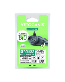 Vetocanis Repellent Spot-On mot loppor och fästingar för katter - 2 pipetter x 0,6 ml