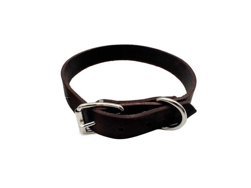 Alac Halsband Lädermörkbrun - 22 mm x 60 cm, Mörkbrun, 22 mm x 60 cm