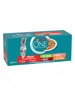 PURINA ONE Sterilcat 40 x 85 g - Mix (4 varianter)