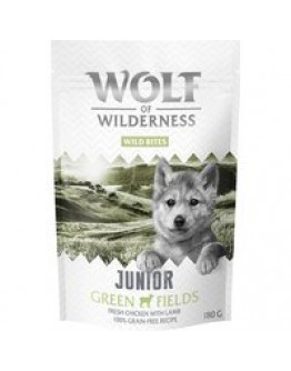 Wolf of Wilderness Snack - Wild Bites Junior 180 g - Green Fields - Lamb