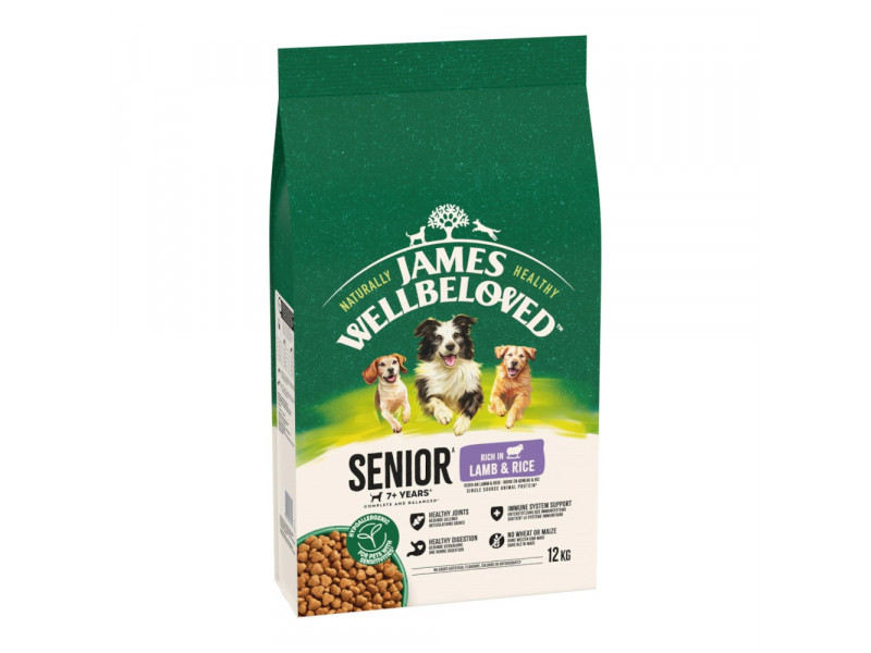 James Wellbeloved Senior Dog Hypoallergenic Lamb & Rice - 12 kg