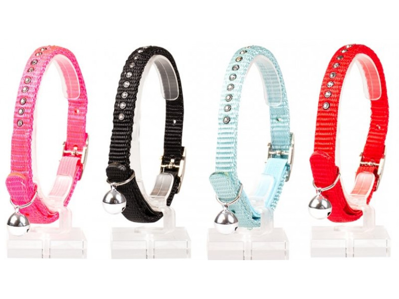 Katthalsband Duvo Diamonds Nylon, Svart Katthalsband Duvo Diamonds Nylon, Svart