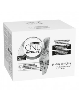 PURINA ONE Hydralife Cat Liquid 24 x 50 g - Mixpack (2 sorter)