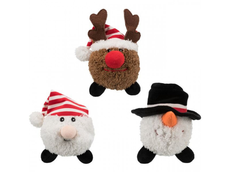 Julbollar i olika figurer - Plyshfigur