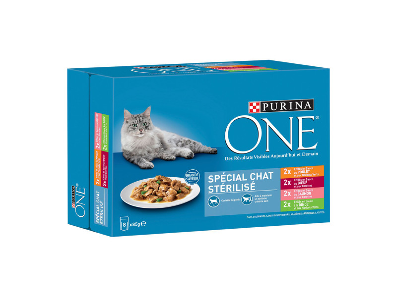 24 + 8 på köpet! 32 x 85 g PURINA ONE  - Sterilised