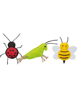 Kattleksaker insekter filt catnip, Grön